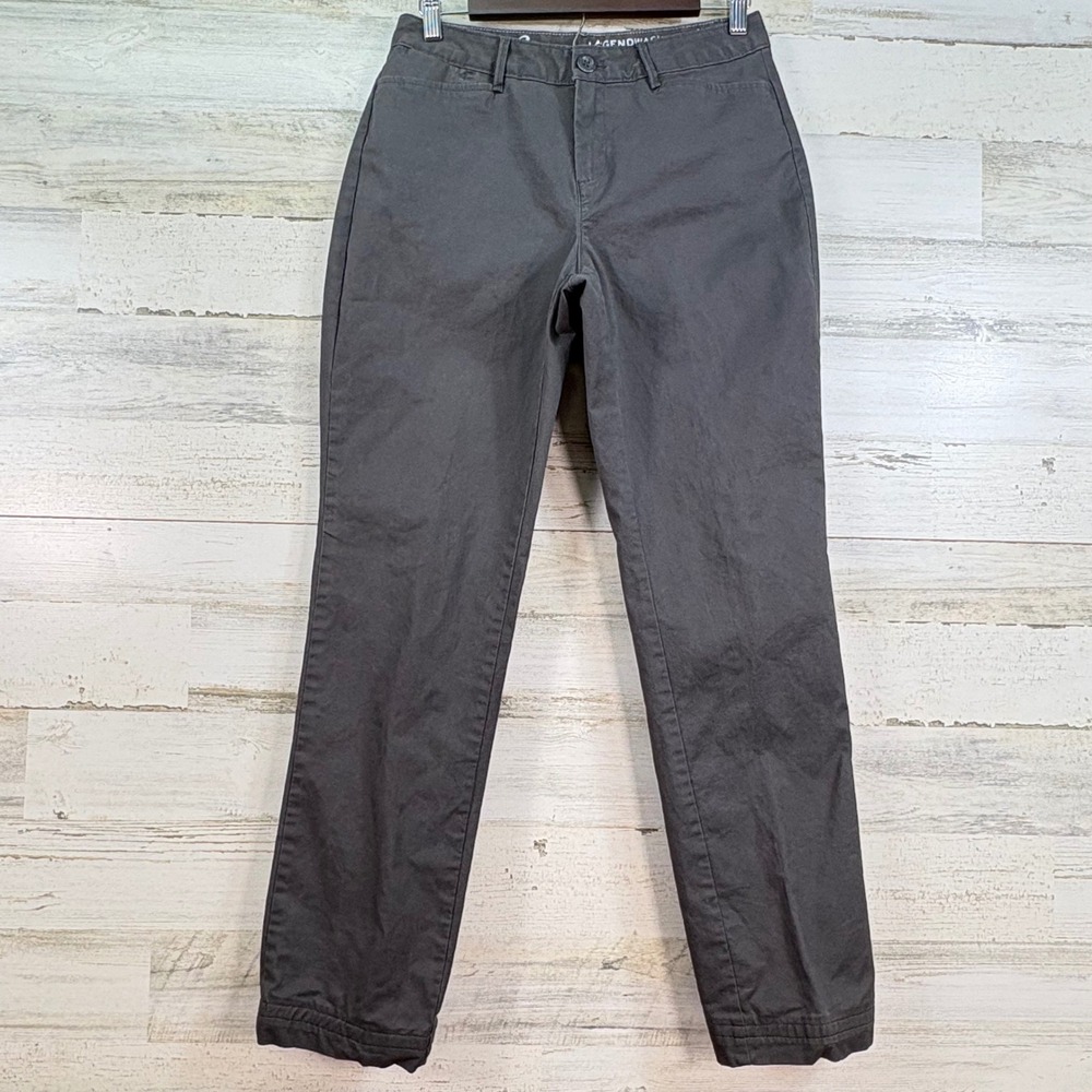 Eddie Bauer Womens‎ Curvy Straight Leg Pants Stretch Legendwash Gray Size 4